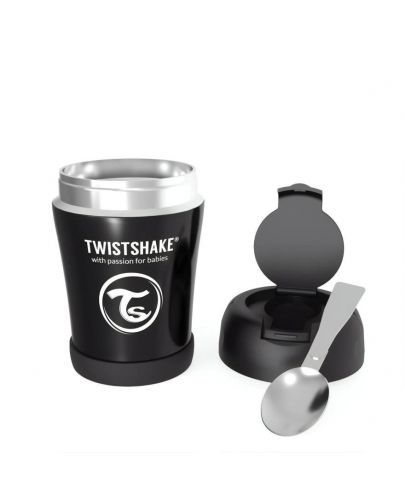 Контейнер за храна Twistshake Insulated Pastel - Черен, 350 ml - 1