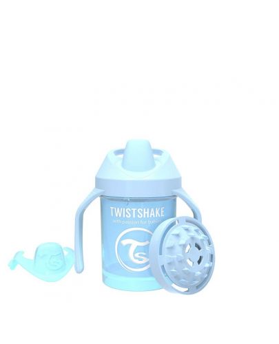 Бебешка чаша с мек накрайник Twistshake Mini Cup - Синя, 230 ml - 1