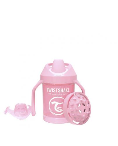 Бебешка чаша с мек накрайник Twistshake Mini Cup - Розова, 230 ml - 2