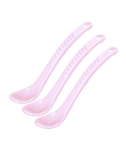 Комплект от 3 лъжички за хранене Twistshake Cutlery Pastel - Розови, над 4 месеца - 1