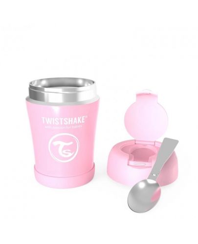 Контейнер за храна Twistshake Insulated Pastel - Розов, 350 ml - 4
