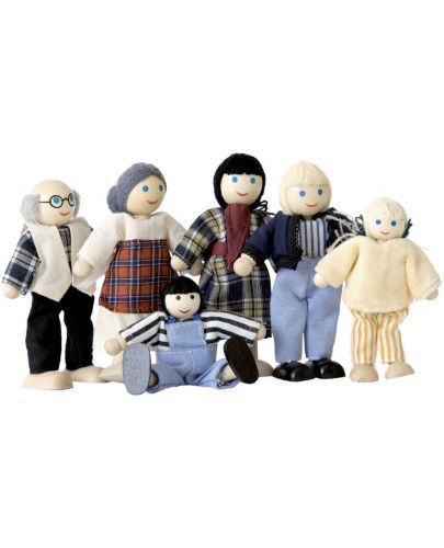 Дървени кукли Woody - Семейство, 6 броя - 1