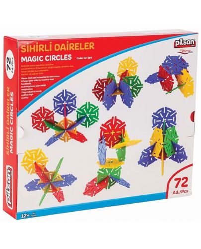 Конструктор Pilsan - Magic Circles, 72 части - 1