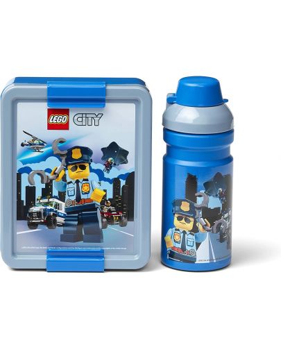 Комплект бутилка и кутия за храна Lego Wear - City Police - 1