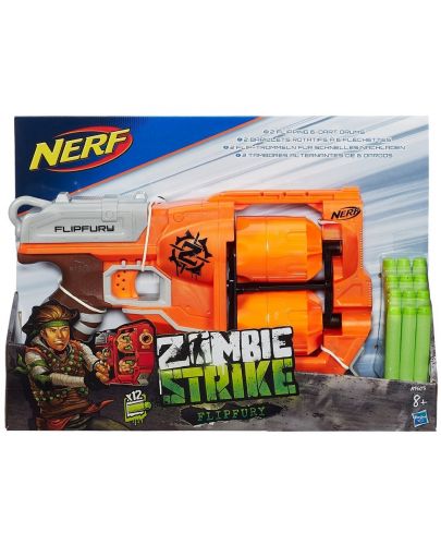 Бластерен автомат Nerf Zombie Strike с два барабана - 5