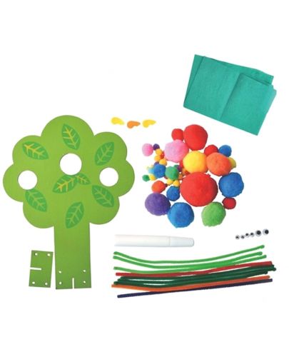 Творчески комплект Andreu Toys - Направи си цветна градина от помпони - 2