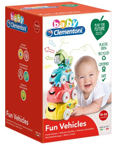 Детска играчка Clementoni Play For Future - Кула за игра с колички - 1