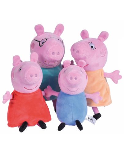 Комплект плюшени играчки Simba Toys Peppa Pig - Семейство в кола - 2