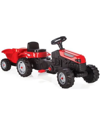 Детски трактор с ремарке Pilsan - Active, червен - 1