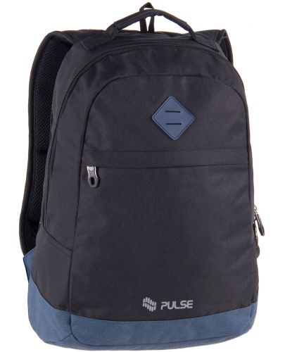 Ученическа раница Pulse Bicolor - Черна със синьо - 1