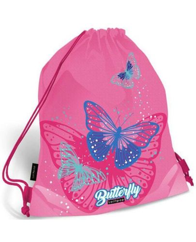 Ученическа спортна торба Lizzy Card Pink Butterfly - 1