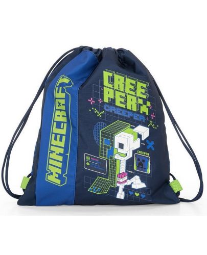 Ученическа спортна торба Panini Minecraft - Creeper - 1