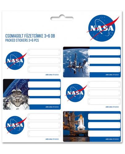 Ученически етикети Ars Una NASA - 18 броя - 1
