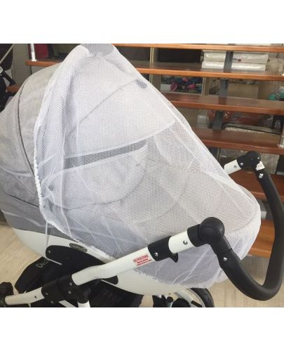 Универсален комарник за бебешка количка Adbor - Бял - 2