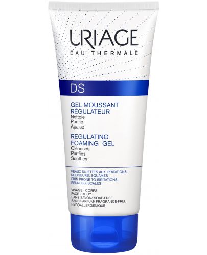 Uriage DS Почистващ гел за лице, тяло и коса, 150 ml - 1