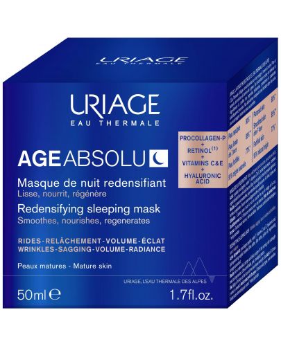 Uriage Age Absolu Уплътняваща нощна маска, 50 ml - 2