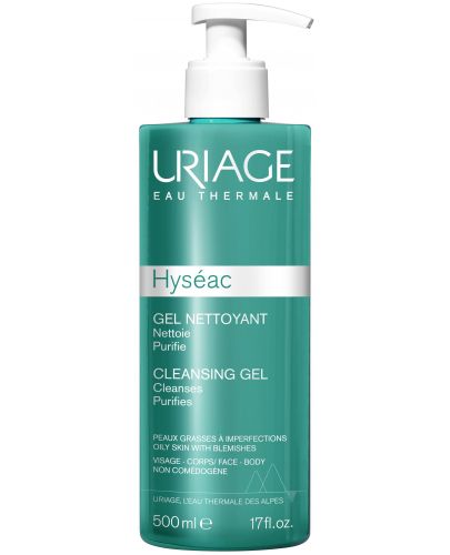 Uriage Hyseac Почистващ гел за лице и тяло, 500 ml - 1