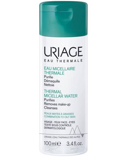 Uriage Термална мицеларна вода за комбинирана към мазна кожа, 100 ml - 1