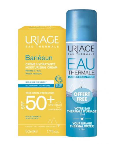 Uriage Bariesun Комплект - Крем, SPF 50+, 50 ml + Подарък Термална вода, 50 ml - 1