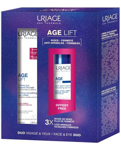 Uriage Age Lift Комплект - Дневен крем и Околоочен крем, 40 + 15 ml (Лимитирано) - 1