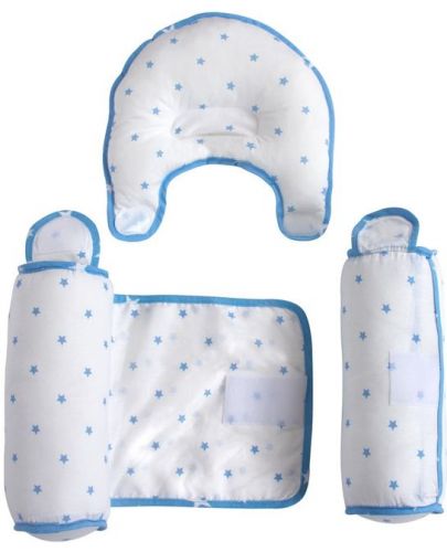 Възглавничка за спане настрани с оформяща възглавничка Sevi Baby - Синя - 3