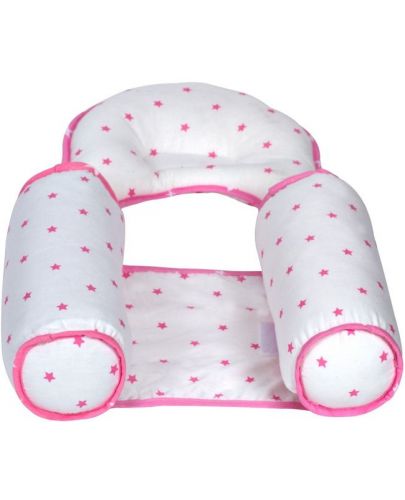 Възглавничка за спане настрани с оформяща възглавничка Sevi Baby - Розова - 2