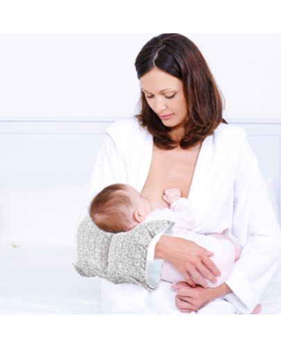 Възглавница за кърмене BabyJem - Multiway, 26 x 61 cm, сива - 4