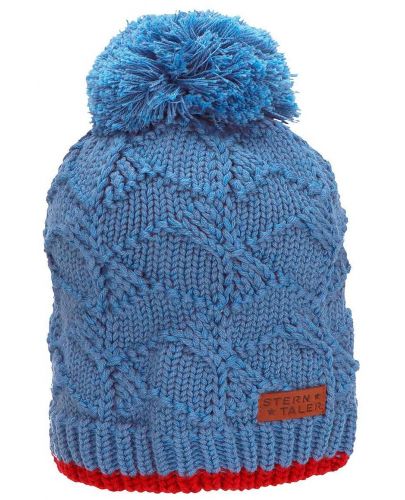 Вълнена зимна шапка с помпон Sterntaler - 53 cm, 2-4 години, синя - 1