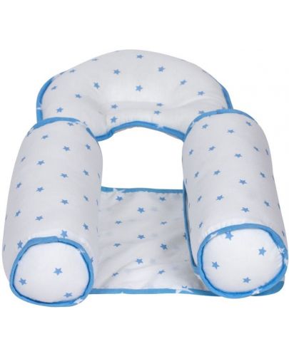 Възглавничка за спане настрани с оформяща възглавничка Sevi Baby - Синя - 2