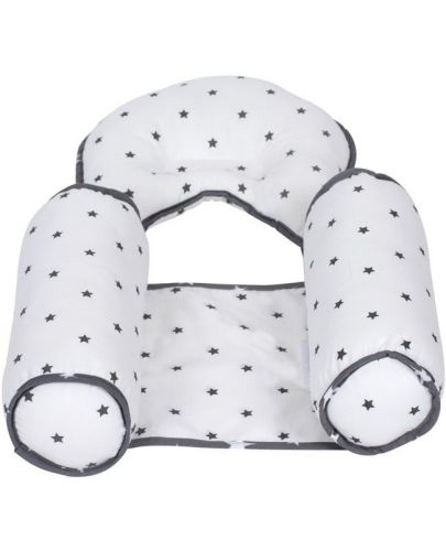 Възглавничка за спане настрани с оформяща възглавничка Sevi Baby - Сива - 2