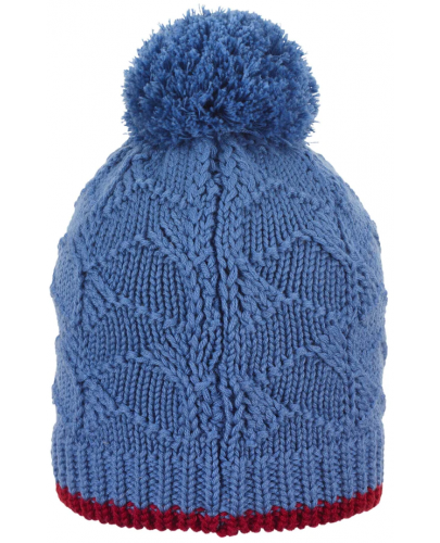 Вълнена зимна шапка с помпон Sterntaler - 55 cm, 4-6 години, синя - 2