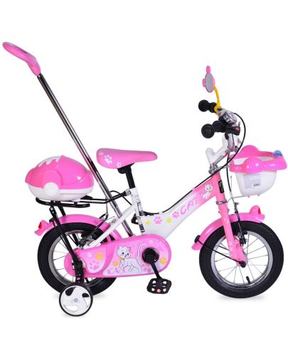 Детски велосипед Moni - Extra, циклама, 12" - 2
