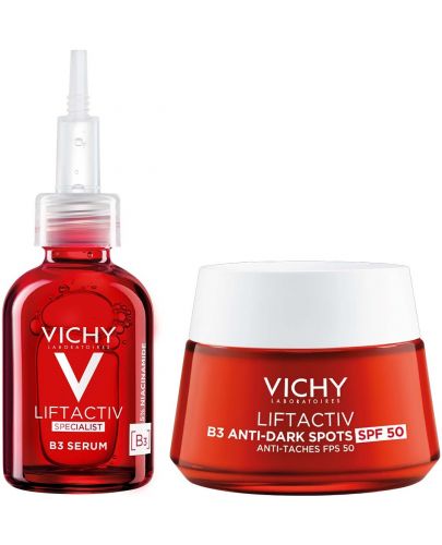 Vichy Liftactiv Комплект - Серум и Дневен крем, SPF 50, 30 + 50 ml - 1