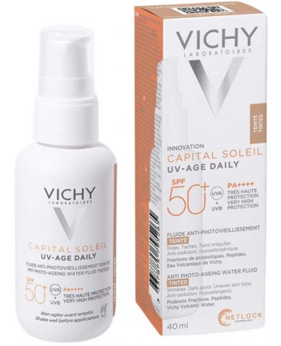 Vichy Capital Soleil Тониран флуид за лице UV-Age Daily, SPF 50+, 40 ml - 3