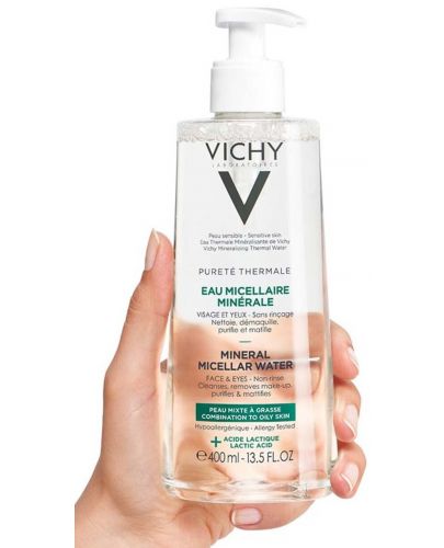 Vichy Pureté Thermale Минерализирана мицеларна вода за мазна кожа, 400 ml - 3