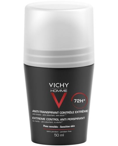 Vichy Homme Рол-он дезодорант против изпотяване, 50 ml - 1