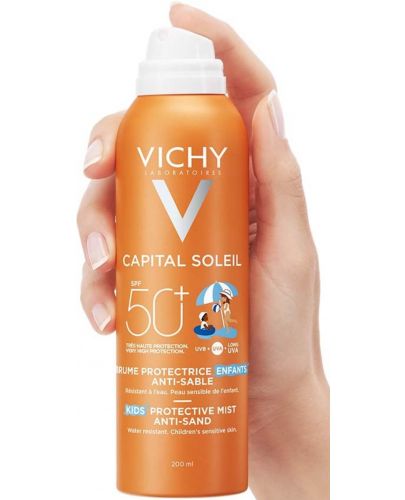  Vichy Capital Soleil Детски спрей срещу полепване на пясък, SPF 50+, 200 ml - 3