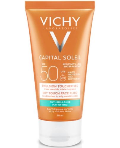 Vichy Capital Soleil Матиращ флуид за лице Dry Touch, SPF 50, 50 ml - 1