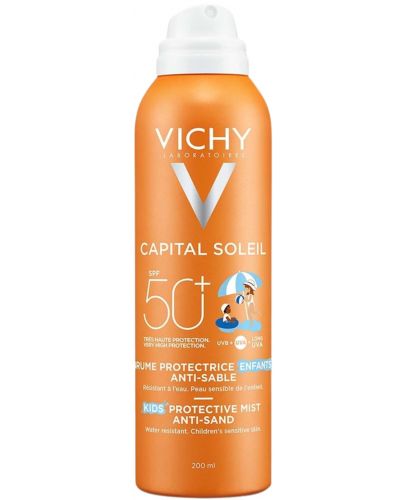  Vichy Capital Soleil Детски спрей срещу полепване на пясък, SPF 50+, 200 ml - 1