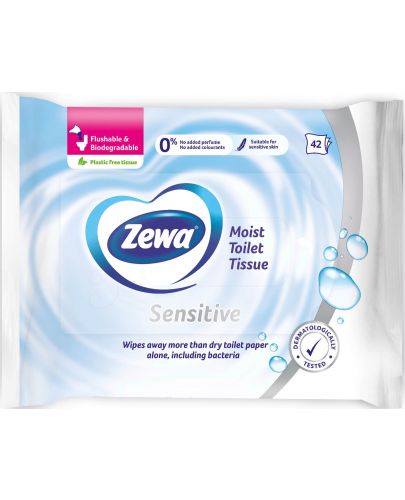 Влажна тоалетна хартия Zewa -Sensitive, 42 броя - 1