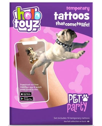 Временни татуировки HoloToyz Augmented Reality - Домашни любимци - 1