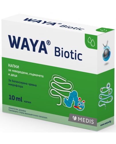 Waya Biotic Пробиотични капки за бебета и деца, 10 ml, Medis - 1