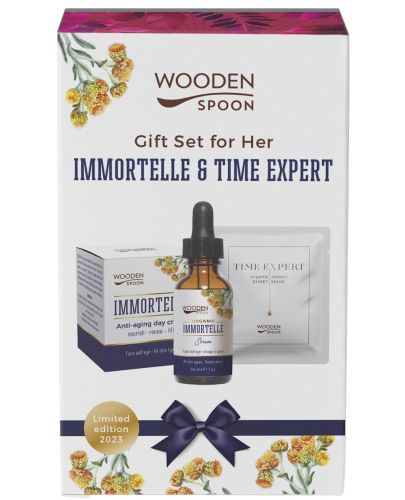 Wooden Spoon Immortelle & Time Expert Дамски комплект, 3 части - 1