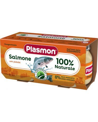 Ястие Plasmon - Сьомга със зеленчуци, 2 х 80 g - 1