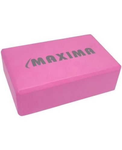 Йога блок Maxima - 23 х 15 х 7.5 cm, розов - 1