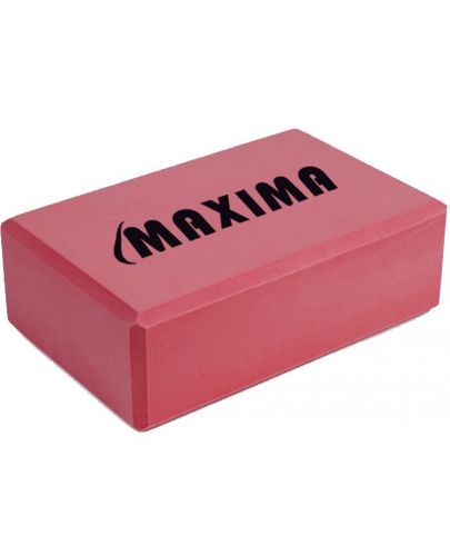 Йога блок Maxima - 23 х 15 х 7.5 cm, червен - 1