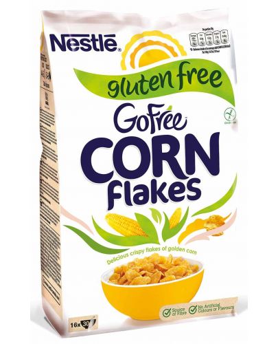 Зърнена закуска без глутен Nestle - Corn Flakes, 500 g - 1