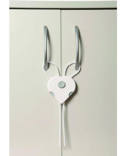 Заключващ механизъм за дръжки на шкафове Dreambaby - бял - 2
