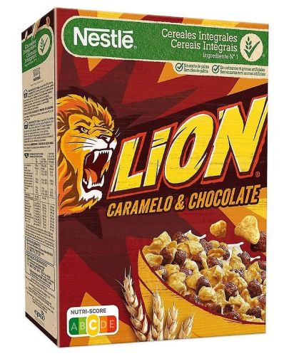 Зърнена закуска Nestle - Lion, с карамел и шоколад, 600 g - 1