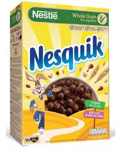 Зърнена закуска Nestle - Nesquik, 375 g  - 1